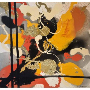 Ayesha Siddiqui, 36 x 36 Inch, Oil on Canvas, Floral Painting, AC-AYS-152